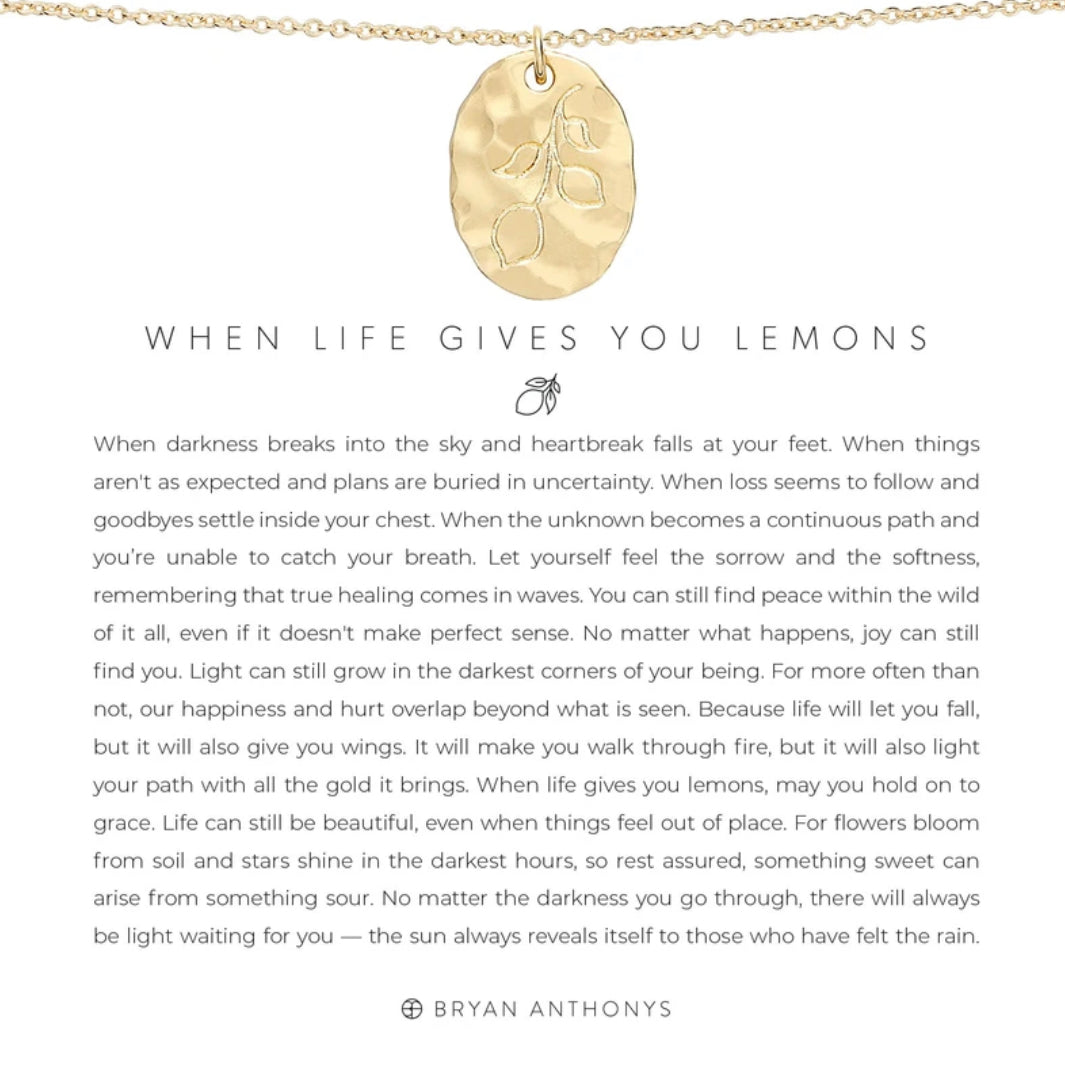 Bryan Anthonys When Life Gives You Lemons Gold Necklace