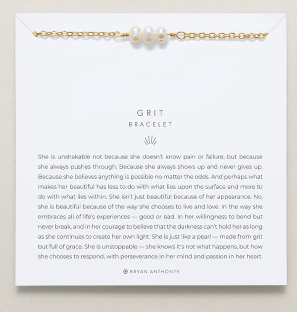 Bryan Anthonys Grit Dainty Chain Gold Pearl Bracelet