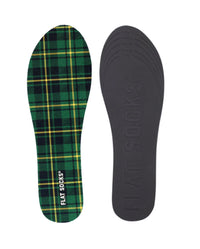 Flat Socks - Green Plaid