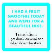 Drinks On Me Coaster - Fruit Smoothie