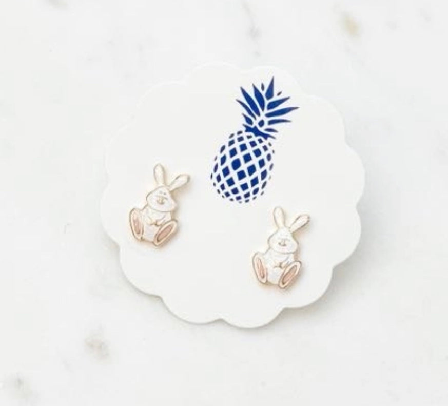 Bunny Enamel Earrings