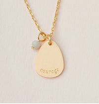 Scout Stone Intention Charm Necklace - Amazonite Stone Of Courage