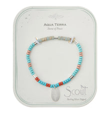 Scout Stone Intention Bracelet - Aqua Terra / Silver