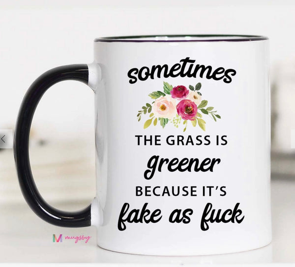 Mugsby The Grass Is Greener Coffee Mug
