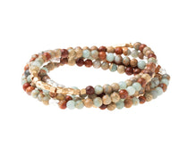 Scout Stone Wrap Bracelet / Necklace Aqua Terra Stone Of Peace