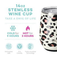 Swig Life 14 oz Luxy Leopard Stemless Wine Cup