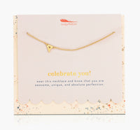 Lucky Feather Celebrate You Sideways Initial Necklace