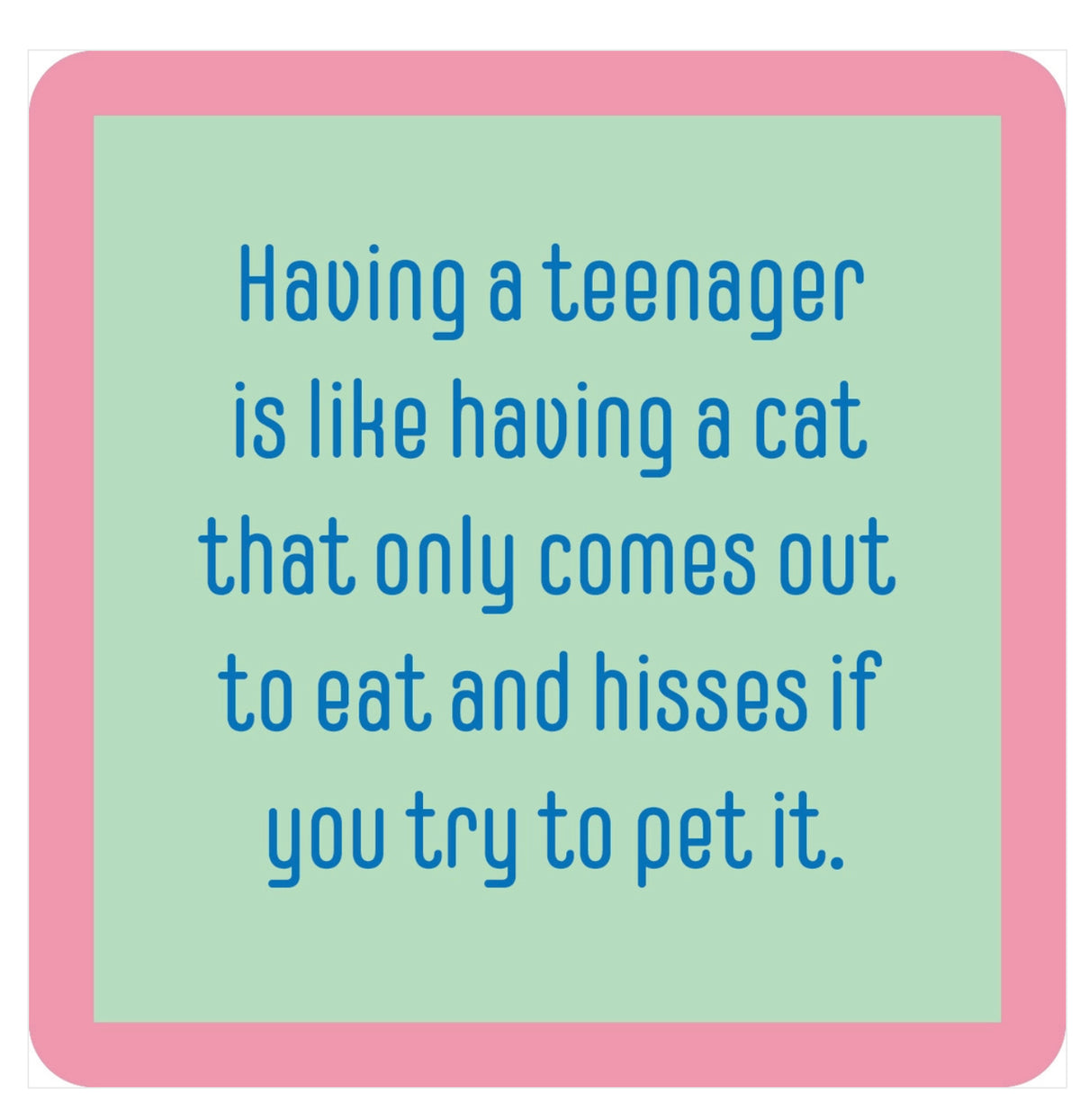 Drinks On Me Coaster - Teenager Cat