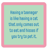 Drinks On Me Coaster - Teenager Cat