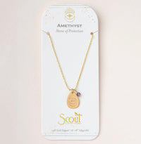 Scout Stone Intention Charm Necklace - Amethyst Stone Of Protection