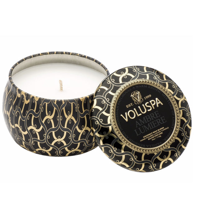 Voluspa Ambre Lumiere Petite Tin Candle