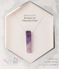 Scout Stone Point Necklace Amethyst Stone Of Protection