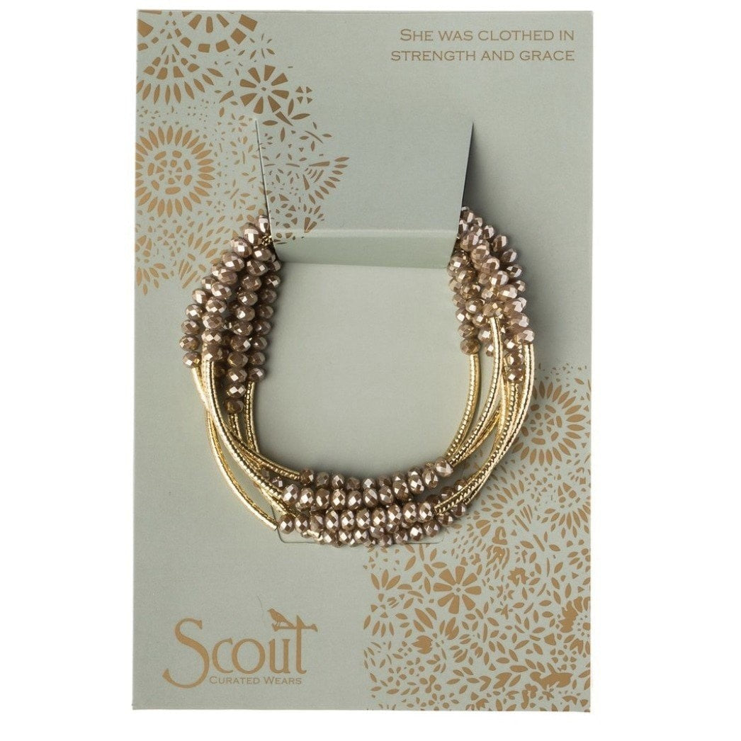 Scout Curated Wears Scout Wrap Bracelet to Necklace Oyster and Gold