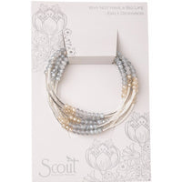 Scout Curated Wears Scout Wrap Bracelet to Necklace Mist Combo and Silver