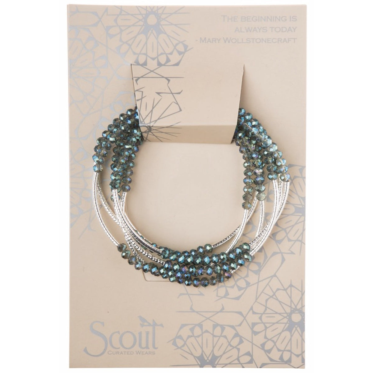 Scout Curated Wears Scout Wrap Bracelet to Necklace Seabreeze and Silver