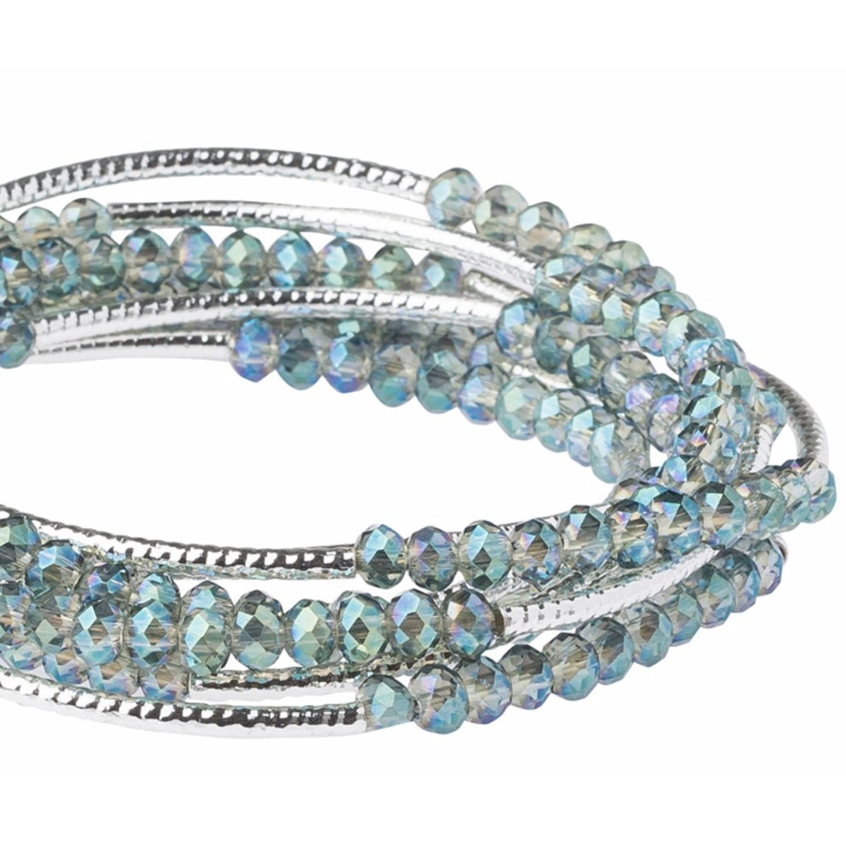 Scout Curated Wears Scout Wrap Bracelet to Necklace Seabreeze and Silver