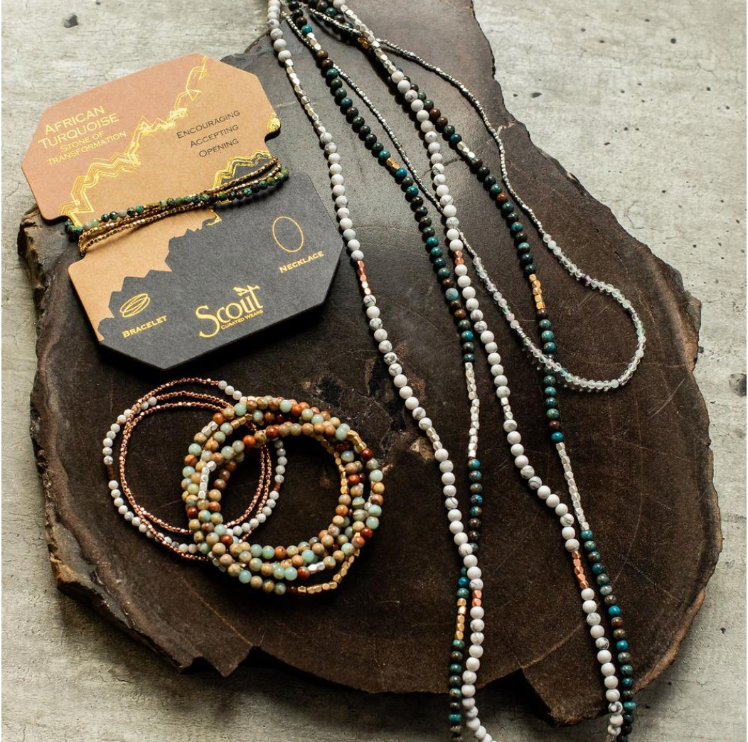 Scout Delicate Natural Gemstone Wrap Bracelet Necklace