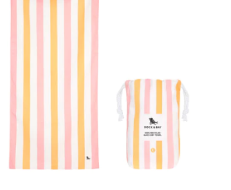 dock and bay beach towel xl peach sorbet