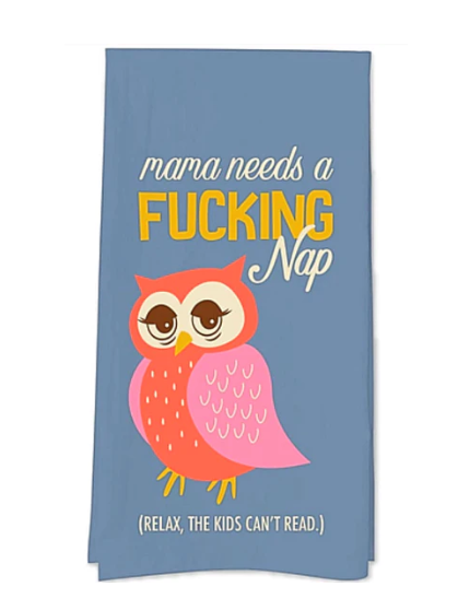 funatic tea towel mama needs a fucking nap
