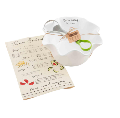 mud pie taco salad and towel set