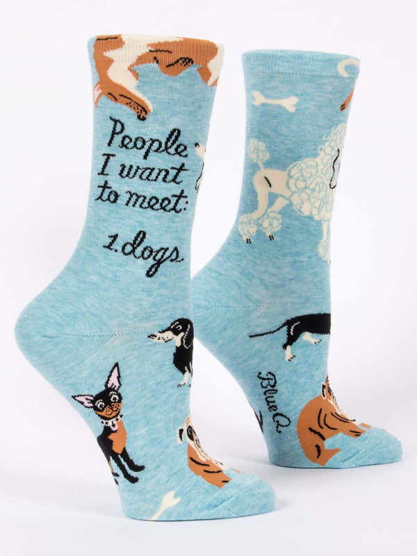 blue q women's socks People I want to meet dogs