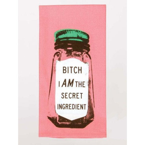 Blue Q Bitch I am the secret ingredient dish towel