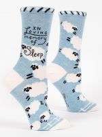 blue q womens socks in loving memory of sleep